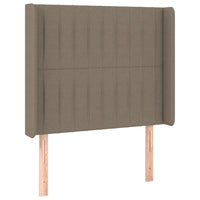 Thumbnail for Kopfteil mit Ohren Taupe 93x16x118/128 cm Stoff