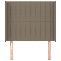Thumbnail for Kopfteil mit Ohren Taupe 93x16x118/128 cm Stoff