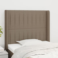 Thumbnail for Kopfteil mit Ohren Taupe 93x16x118/128 cm Stoff