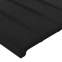 Thumbnail for Kopfteil mit Ohren Schwarz 83x16x118/128 cm Samt