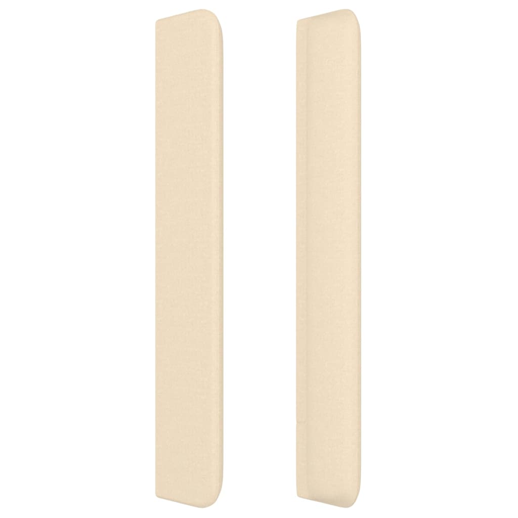 Kopfteil mit Ohren Creme 203x16x118/128 cm Stoff
