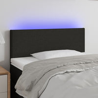 Thumbnail for LED Kopfteil Schwarz 90x5x78/88 cm Stoff