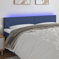 Thumbnail for LED Kopfteil Blau 180x5x78/88 cm Stoff