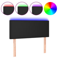 Thumbnail for LED Kopfteil Schwarz 80x5x78/88 cm Kunstleder