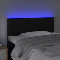 Thumbnail for LED Kopfteil Schwarz 80x5x78/88 cm Kunstleder