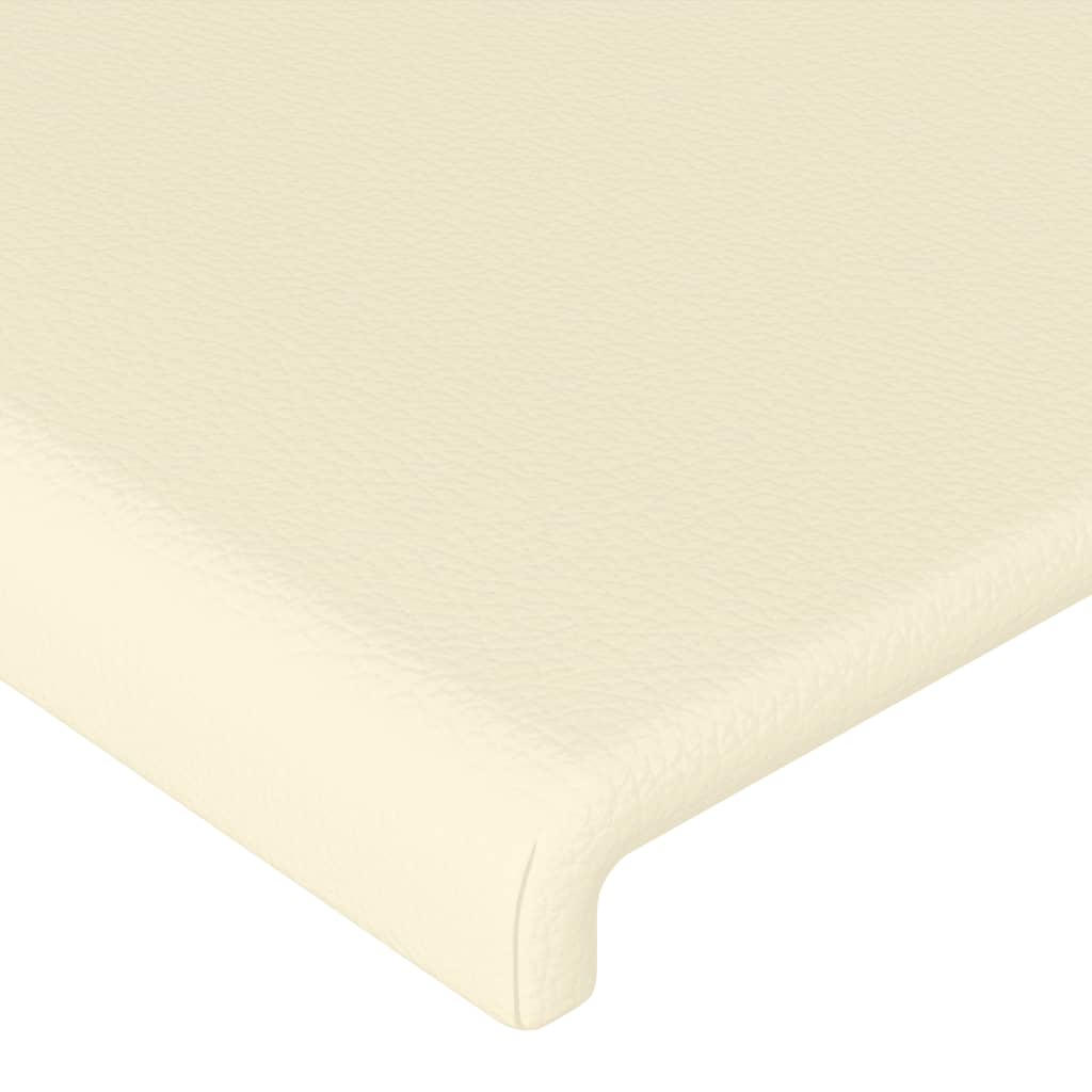 LED Kopfteil Creme 80x5x78/88 cm Kunstleder