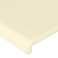 Thumbnail for LED Kopfteil Creme 80x5x78/88 cm Kunstleder