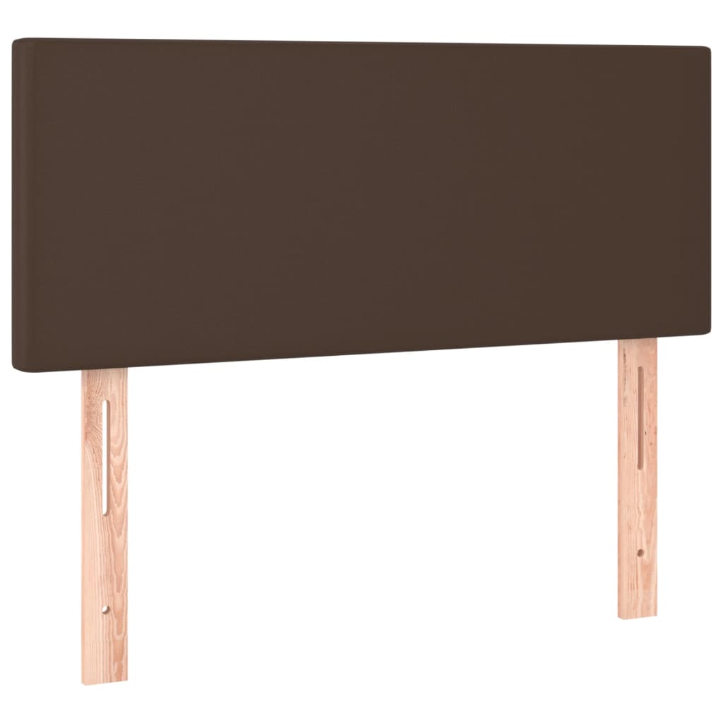 LED Kopfteil Braun 80x5x78/88 cm Kunstleder