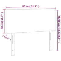 Thumbnail for LED Kopfteil Braun 80x5x78/88 cm Kunstleder