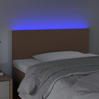 Thumbnail for LED Kopfteil Braun 90x5x78/88 cm Kunstleder
