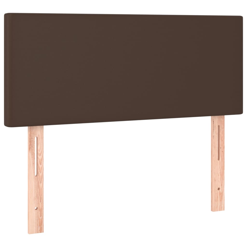 LED Kopfteil Braun 90x5x78/88 cm Kunstleder