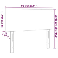 Thumbnail for LED Kopfteil Braun 90x5x78/88 cm Kunstleder