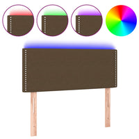 Thumbnail for LED Kopfteil Dunkelbraun 80x5x78/88 cm Stoff