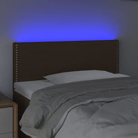 Thumbnail for LED Kopfteil Dunkelbraun 80x5x78/88 cm Stoff