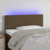 Thumbnail for LED Kopfteil Dunkelbraun 80x5x78/88 cm Stoff