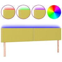 Thumbnail for LED Kopfteil Grün 180x5x78/88 cm Stoff