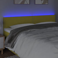 Thumbnail for LED Kopfteil Grün 180x5x78/88 cm Stoff