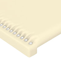 Thumbnail for LED Kopfteil Creme 90x5x78/88 cm Kunstleder