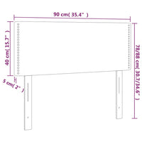 Thumbnail for LED Kopfteil Cappuccino-Braun 90x5x78/88 cm Kunstleder