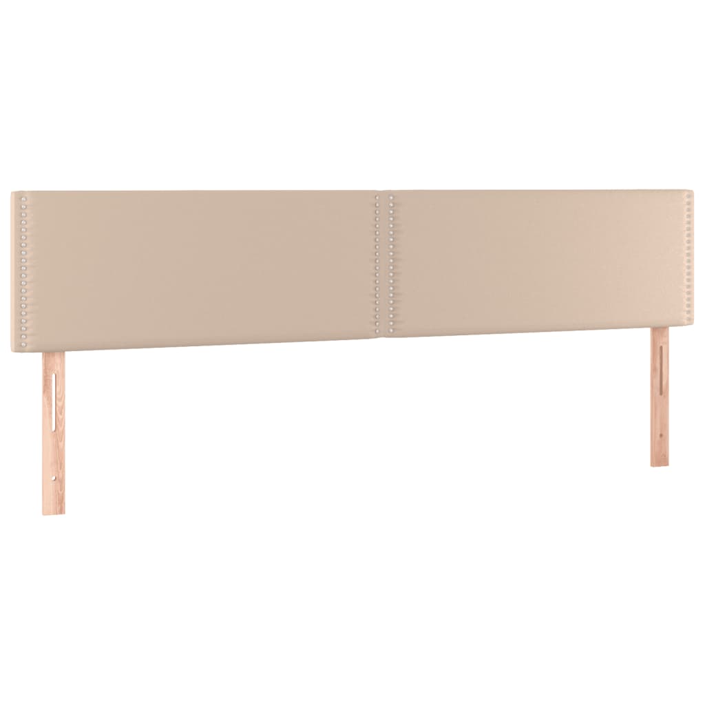 LED Kopfteil Cappuccino-Braun 200x5x78/88 cm Kunstleder
