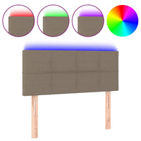 Thumbnail for LED Kopfteil Taupe 100x5x78/88 cm Stoff