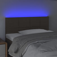 Thumbnail for LED Kopfteil Taupe 100x5x78/88 cm Stoff