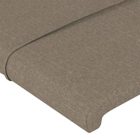 Thumbnail for LED Kopfteil Taupe 100x5x78/88 cm Stoff