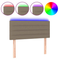 Thumbnail for LED Kopfteil Taupe 80x5x78/88 cm Stoff