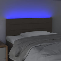 Thumbnail for LED Kopfteil Taupe 80x5x78/88 cm Stoff