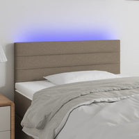 Thumbnail for LED Kopfteil Taupe 80x5x78/88 cm Stoff