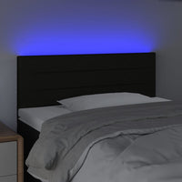 Thumbnail for LED Kopfteil Schwarz 100x5x78/88 cm Stoff