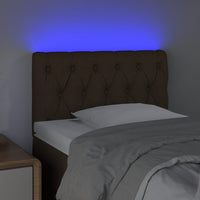 Thumbnail for LED Kopfteil Dunkelbraun 80x7x78/88 cm Stoff