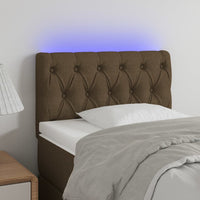 Thumbnail for LED Kopfteil Dunkelbraun 80x7x78/88 cm Stoff