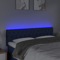Thumbnail for LED Kopfteil Blau 160x7x78/88 cm Stoff