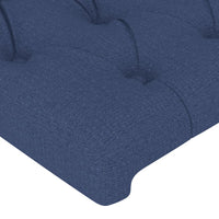 Thumbnail for LED Kopfteil Blau 160x7x78/88 cm Stoff