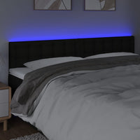 Thumbnail for LED Kopfteil Schwarz 180x5x78/88 cm Stoff
