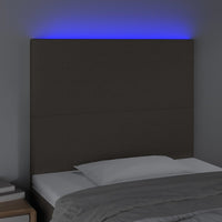 Thumbnail for LED Kopfteil Taupe 80x5x118/128 cm Stoff