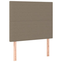 Thumbnail for LED Kopfteil Taupe 80x5x118/128 cm Stoff