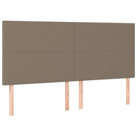 Thumbnail for LED Kopfteil Taupe 180x5x118/128 cm Stoff