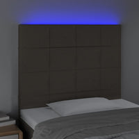 Thumbnail for LED Kopfteil Taupe 90x5x118/128 cm Stoff