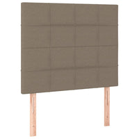 Thumbnail for LED Kopfteil Taupe 90x5x118/128 cm Stoff