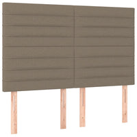 Thumbnail for LED Kopfteil Taupe 144x5x118/128 cm Stoff