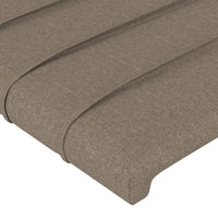 Thumbnail for LED Kopfteil Taupe 144x5x118/128 cm Stoff