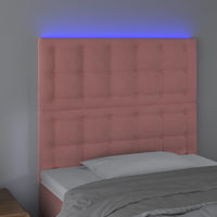 Thumbnail for LED Kopfteil Rosa 80x5x118/128 cm Samt