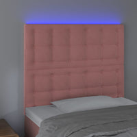 Thumbnail for LED Kopfteil Rosa 90x5x118/128 cm Samt
