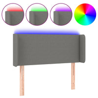Thumbnail for LED Kopfteil Dunkelgrau 93x16x78/88 cm Stoff