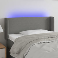 Thumbnail for LED Kopfteil Dunkelgrau 93x16x78/88 cm Stoff
