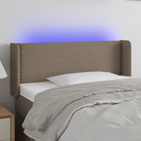 Thumbnail for LED Kopfteil Taupe 103x16x78/88 cm Stoff