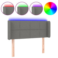 Thumbnail for LED Kopfteil Dunkelgrau 103x16x78/88 cm Stoff