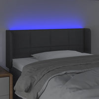 Thumbnail for LED Kopfteil Dunkelgrau 103x16x78/88 cm Stoff